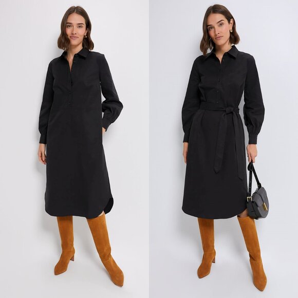 Tuckernuck NEW Black Eyelet Lewis Puff Sleeve Embroidered Maxi Dress Size S main image 1